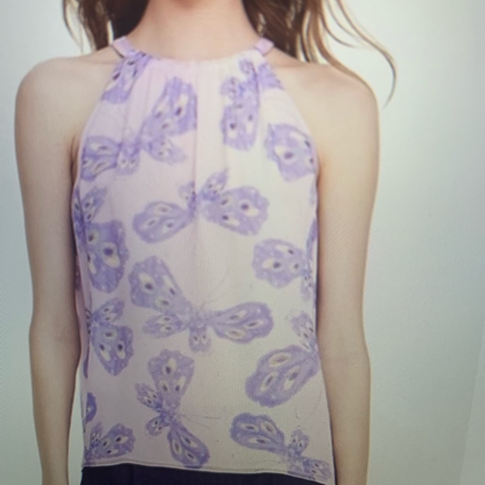 DVF silk halter top